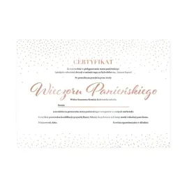 certyfikat-wieczor-panienski-rose-gold-dla-przyszlej-panny-mlodej