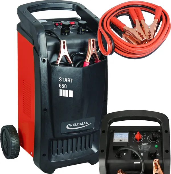 Weldman START 650 prostownik z rozruchem 12V/24V 600A cyfrowy