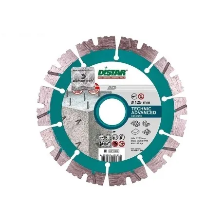 distar-diamentowa-tarcza-tnaca-1a1rss-125-technic-advanced-zastosowanie-beton-cegly-kamien