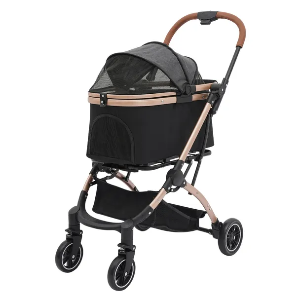 WÓZEK DLA PSA KOTA SKŁADANY TRANSPORTER NOŚNOŚĆ 30 KG 105 x 85 x 59 CM