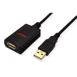 przedluzacz-usb-2-0-roline-czarny-5-m