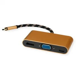 roline-gold-adapter-usb-c-na-hdmi-vga-pd-4k-60hz-10-cm