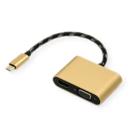 roline-gold-adapter-usb-c-na-hdmi-vga-4k-60hz-zloty-10-cm