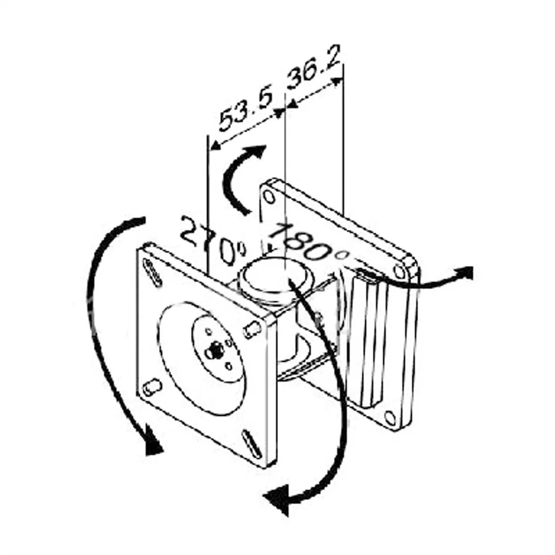 uchwyt-lcd-value-scienny-1-obrotowy-czarny
