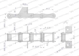 lancuch-podajnika-s45-lapka-sd-co-4-ogniwa-5m-warynski-w-ls45sd-04