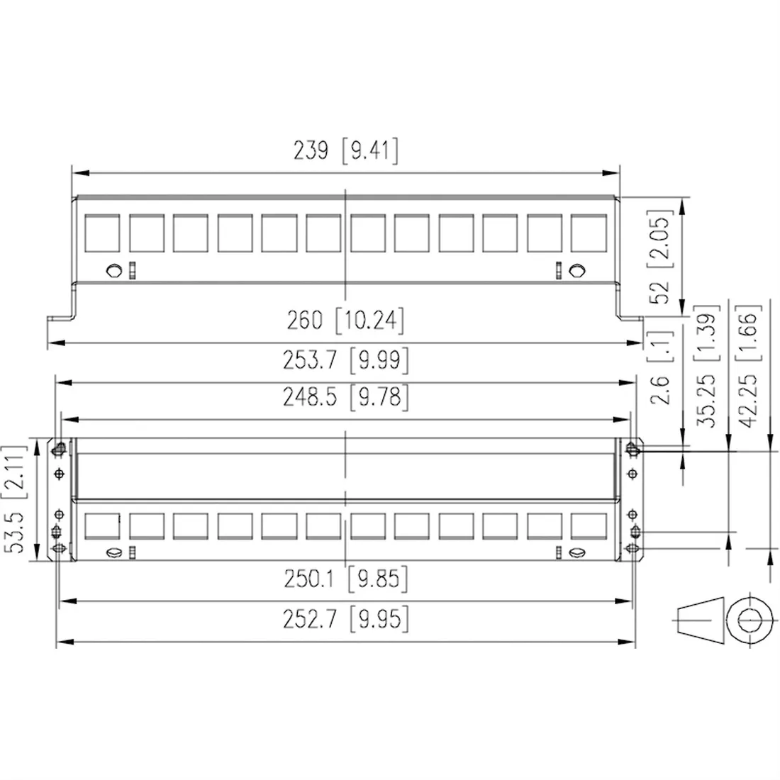 metz-connect-smartconnectpp-12-portowy-panel-keystone-pusty