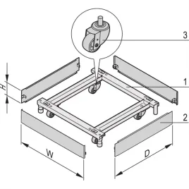 schroff-varistar-mobile-base-plinth-600w-600d