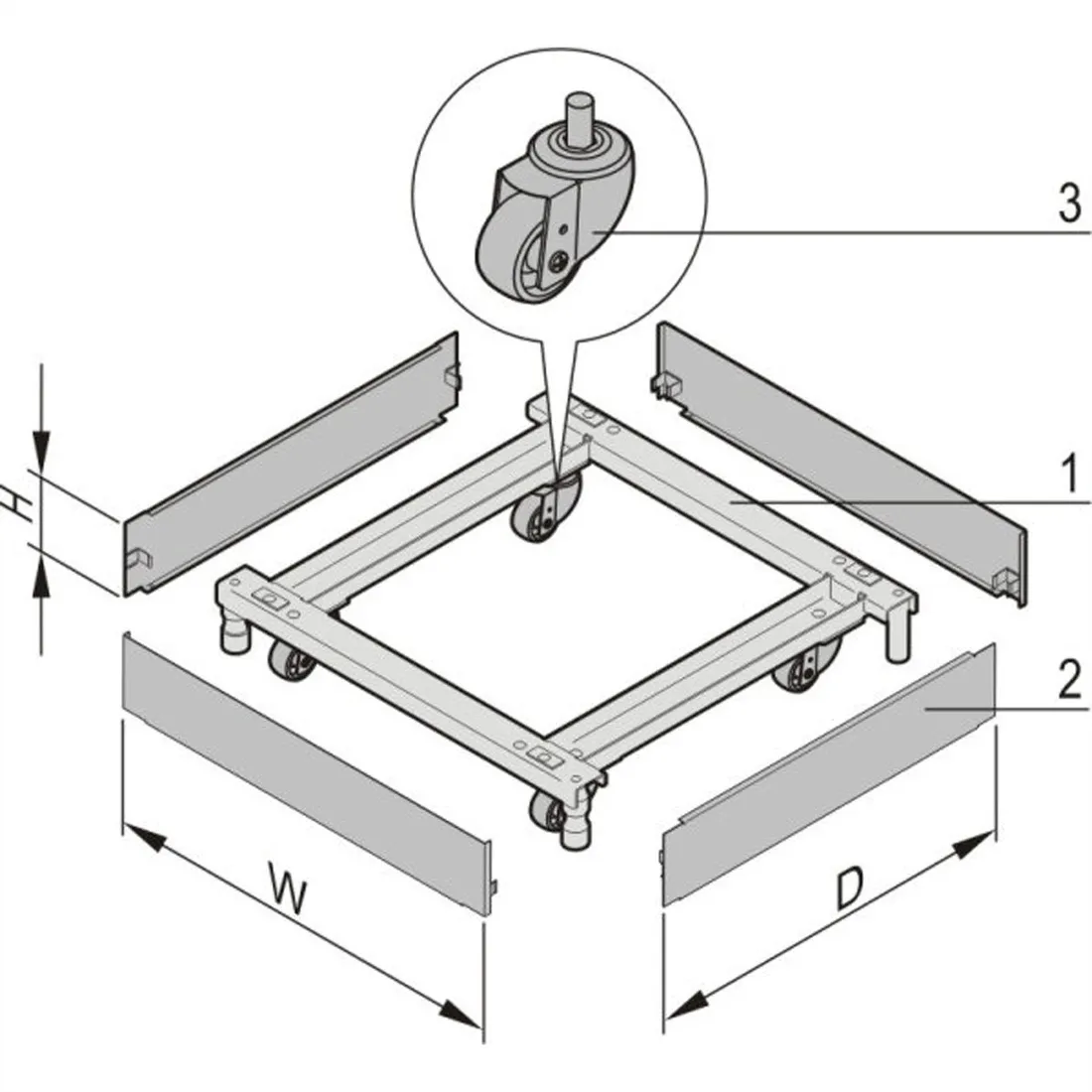 schroff-varistar-mobile-base-plinth-600w-600d