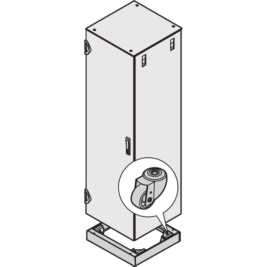 schroff-varistar-mobile-base-plinth-600w-600d