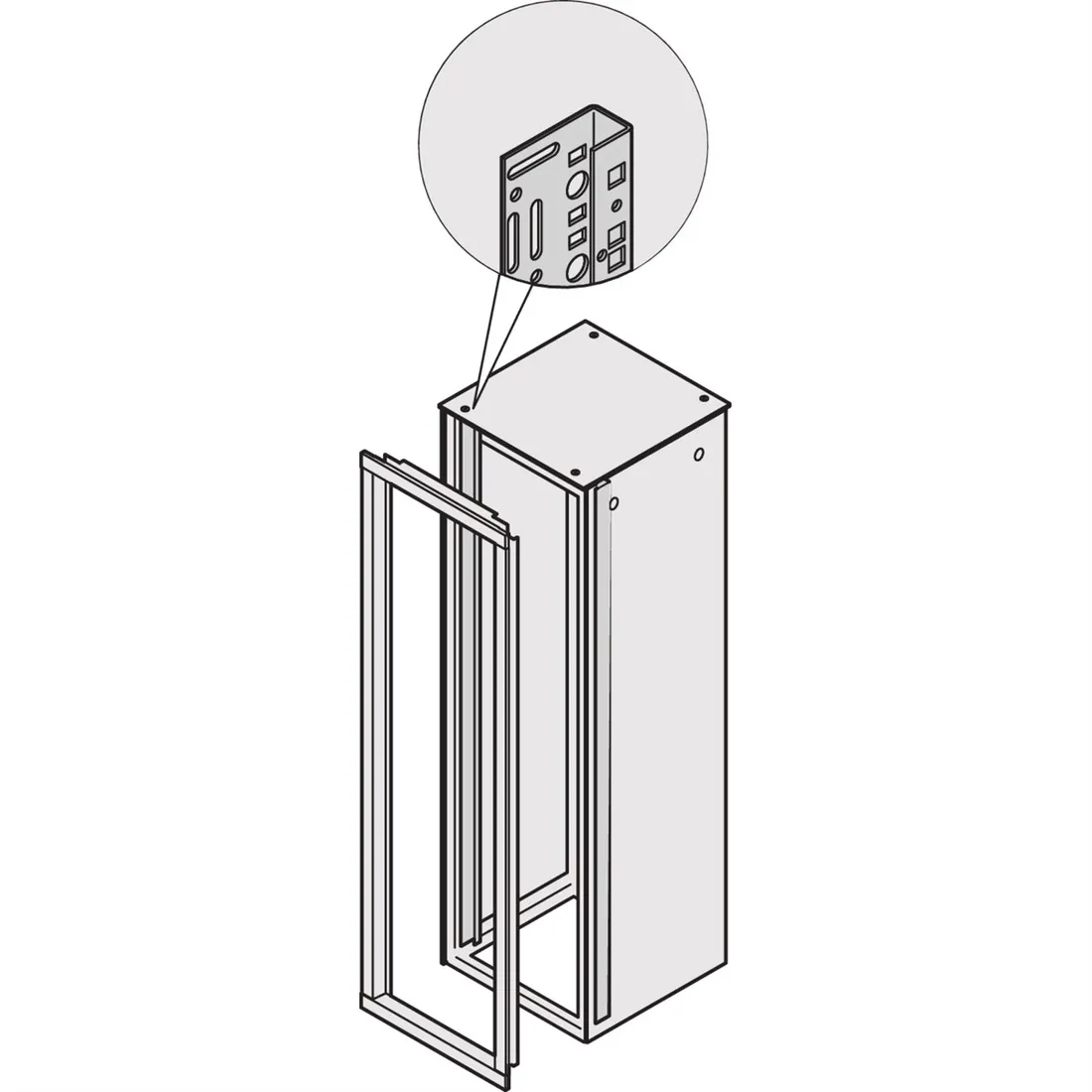 schroff-varistar-deco-frame-adapter-bracket-1800h-600w-ral-7021