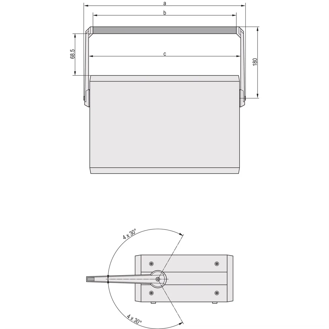 schroff-compacpro-tip-up-handle-2-u-84-hp