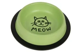 elegancka-metalowa-miska-dla-kota-meow-024l-zielona