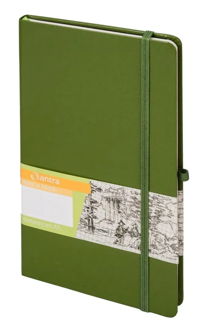 notes-romantyzm-a5-kropki-khaki-stan-nowy