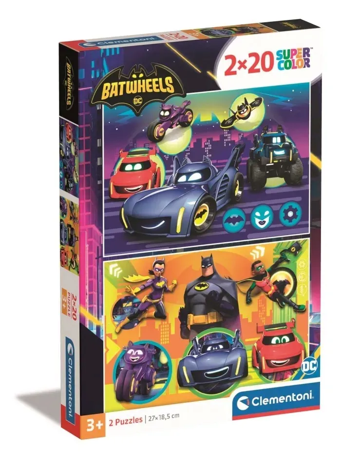 puzzle-2-x-20-super-kolor-batwheels-24806-stan-nowy