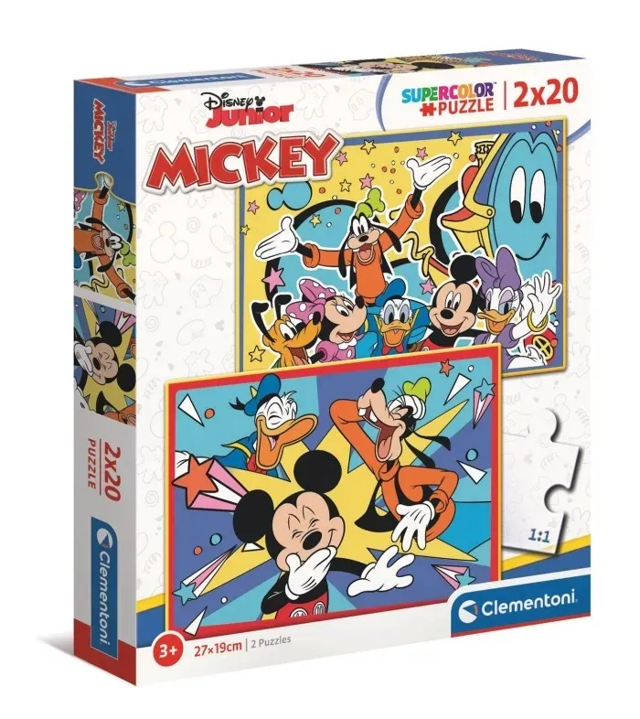puzzle-2-x-20-super-kolor-mickey-24791-stan-nowy