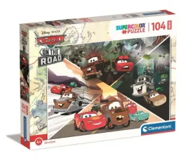 puzzle-104-maxi-super-color-disney-cars-on-the-road-23774