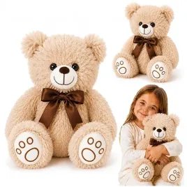 pluszak-maskotka-mis-niedzwiadek-z-kokardka-miekka-przytulanka-30cm-bezowy