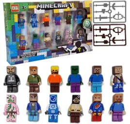 figurki-minecraft-steve-zombi-klocki-duzy-zestaw-12-szt
