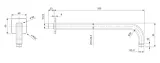omnires-ramie-prysznicowe-ra15bl-scienne-35cm-bl-stan-nowy