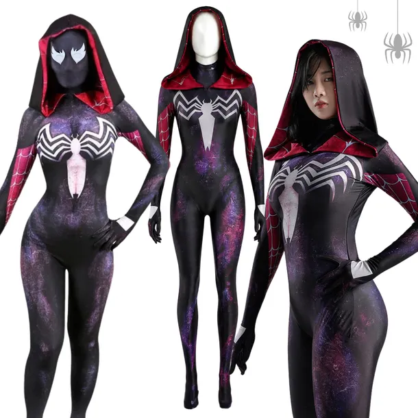 STRÓJ KOSTIUM PRZEBRANIE GWEN SYMBIOT COSPLAY SKIN NA BAL FESTIWAL 152 158