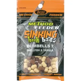dumbells-sinking-7x10mm-skorupiaki-wanilia-20-g-tonaca-method-feeder-lorpio