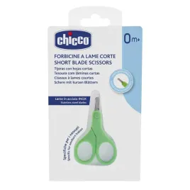 chicco-nozyczki-niemowlece-krotkie-zielone-0m-ze-stali-nierdzewnej
