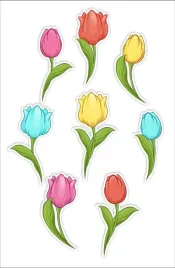 learnhow-dekoracje-okienne-dwustronne-tulipany-8-szt