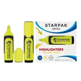 zakreslacze-zolte-starpak-10-sztuk-z-tuszem-wodnym