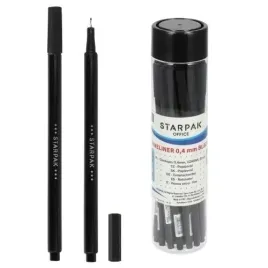 cienkopisy-starpak-04-mm-czarne-zestaw-20-szt-w-przezroczystej-tubie