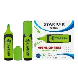 zakreslacz-zielony-starpak-10-szt-zestaw-z-tuszem-wodnym-i-scieta-koncowka