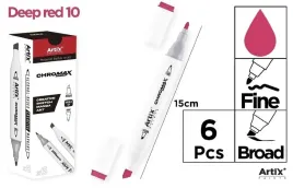 artix-marker-chromax-z-2-koncowkami-deep-red-10-6-szt