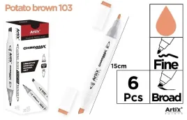 artix-chromax-marker-dwustronny-potato-brown-103-6-szt