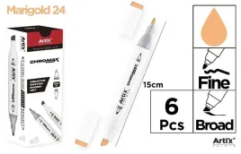 artix-marker-chromax-dwustronny-marigold-24-6-szt