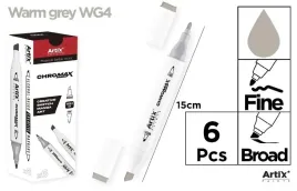 artix-marker-chromax-z-2-koncowkami-warm-grey-wg4-6-szt