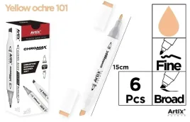 marker-artix-chromax-z-2-koncowkami-yellow-orche-101-6-szt