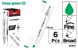 artix-marker-chromax-z-2-koncowki-deep-green-52-6-szt