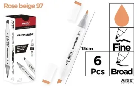 marker-artix-chromax-z-2-koncowkami-rose-beige-97-opak-6-szt