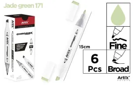 artix-marker-chromax-z-podwojna-koncowka-jade-green-171-6-szt