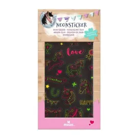 moses-zestaw-neonowych-naklejek-konie-i-jednorozce-27-szt