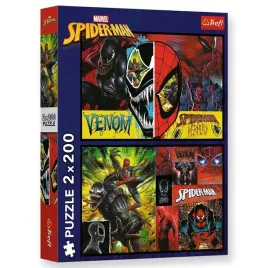 ukladanka-puzzle-2x200-marvel-spiderman-i-venom-od-trefl-dzien-i-noc