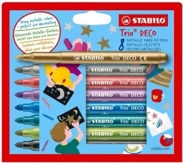 stabilo-trio-deco-metaliczne-flamastry-8-kolorow-trojkatne-uchwyty
