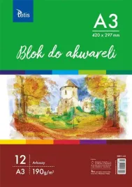 tetis-blok-do-akwareli-a3-12-arkuszy-papier-190-g-m