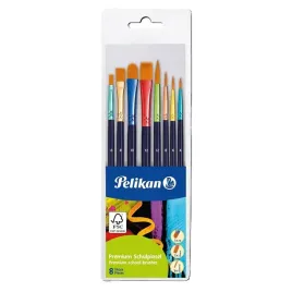 pelikan-zestaw-8-pedzli-rozne-grubosci-pedzelki-artystyczne-blister