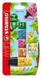 stabilo-zakreslacze-mini-animal-vibes-zestaw-5-sztuk