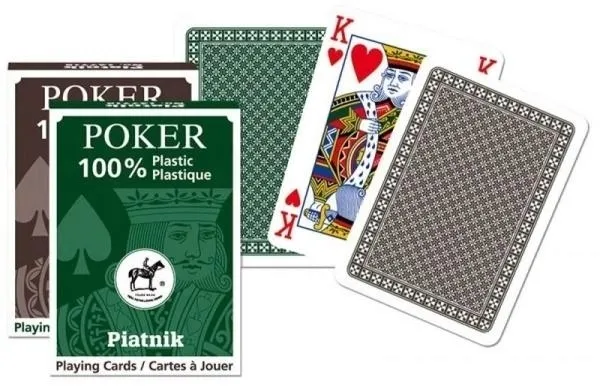 Plastikowe karty pokerowe PIATNIK - 55 szt. najwyższej jakości, 12+