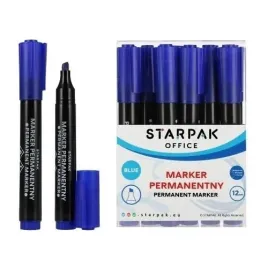 marker-permanentny-starpak-niebieski-ze-scieta-koncowka-12-sztuk