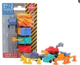 iwako-zestaw-gumek-krzyzowek-3d-ciezarowki-puzzle-gumowe-3