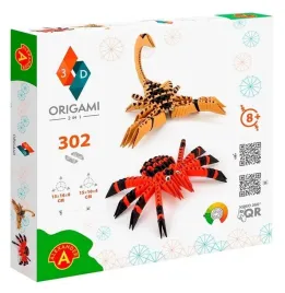 origami-3d-kreatywny-zestaw-skorpion-i-pajak-alex-2-modele-w-jednym