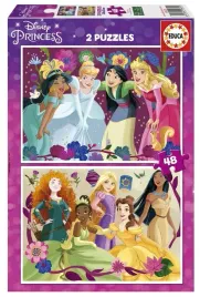 puzzle-2x48-ksiezniczki-disneya-educa-ekologiczne-ukladanki-dla-dzieci