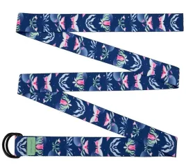 pasek-do-jogi-spokey-the-bloom-mat-granatowy-240-cm-z-metalowa-klamra